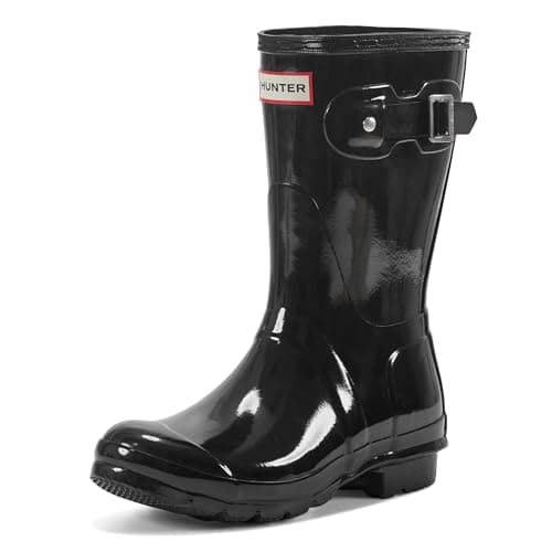 Image of Hunter Original Short Gloss, Women's Wellington Boots, Black (Black), 5 UK (38 EU)