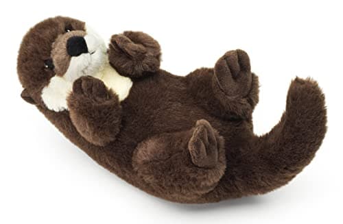 Image of Uni-Toys - Eco-Line - Otter Back Float - Made from 100% Recycled Material - 26 cm (Length) - Plush Otter - Plush Toy, Cuddly Toy