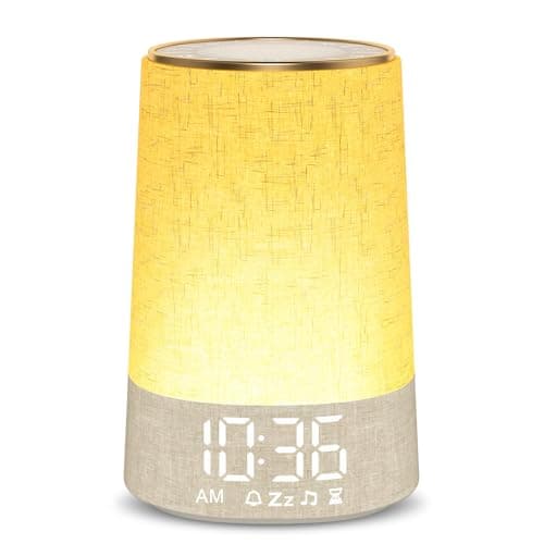 Image of AFEXOA Sunrise Alarm Clock with 30 Soothing Sounds, White Noise Machine with Alarm Clock & Wake Up Light, Dimmable Display, Night Light for Bedroom, Heavy Sleepers, Adults & Kids