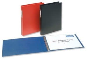 Image of Bantex Ring Binder PVC 4 O-Ring Size 30mm A3 Landscape Blue Ref 126801 [Pack 5]