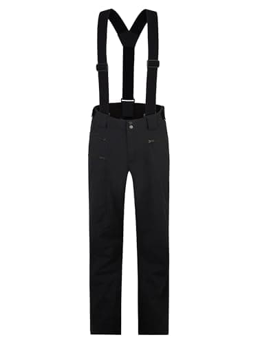 Image of Ziener Mens Ski Pants Snow Pants | Waterproof Warm Straps Tronador Black
