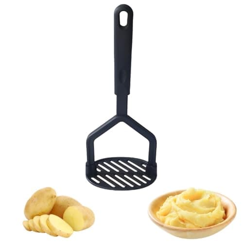 Image of Cognitivex Nylon Potato Masher with Handle Potato Masher Food Crusher Non-Stick Function Head Potato Ideal for Mashing All Food Types with a Grip Handle for Comfortable Use(Black), 20240227