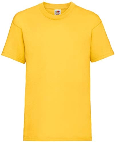 Image of Fruit of the Loom Childrens T Shirt in Yellow Size 3-4 (SS6B)
