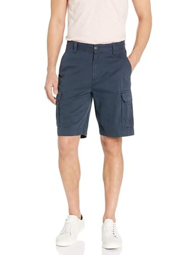 Image of Amazon Essentials Men's Classic Fit 10"(25cm) Cargo Work Shorts with Pockets(Available in Big & Tall), Dark Navy, 44W