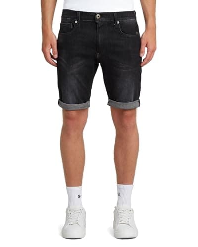 Image of G-STAR 3301 Slim Denim Shorts Shorts Men's , Multicolour (Medium Aged Grey D10481-a634-9887) , 38W