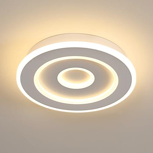 Image of Comely LED Ceiling Lights 28W 3600LM Modern LED Ceiling Lighting Round Ceiling Lamp White Ceiling Lighting for Bedroom Kitchen Hallway Dining Room Warm White 3000K (Dia 28cm)