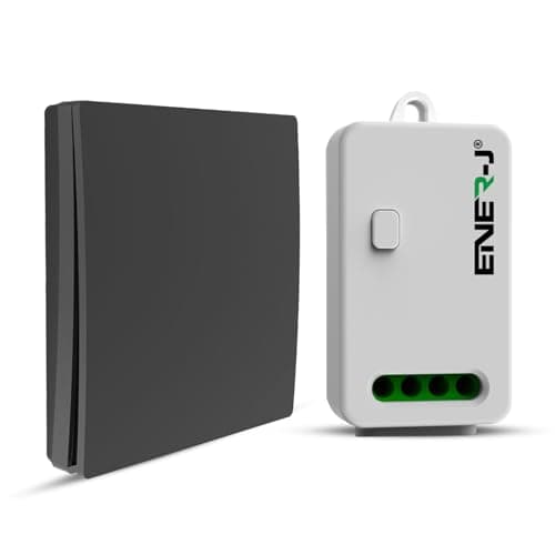 Image of ENERJ 1 Gang Wireless Kinetic Switch White Body with 1 Non Dimmable 5A RF Receiver Eco Range