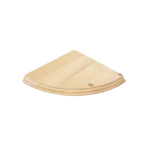 Image of Anika Living Wooden Floating Corner Shelves 2 Sizes Easy to Assemble Wall Shelf Ready to Paint, Stain or Varnish Includes Fixings (19cm x 19cm)