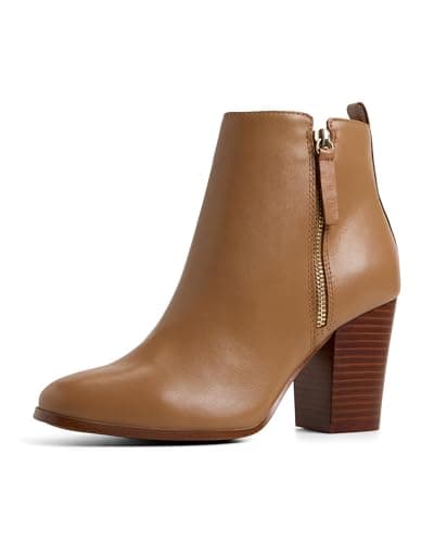 Image of Aldo Women's Noemieflex Block Heel Ankle Boot, Cognac, 7 UK
