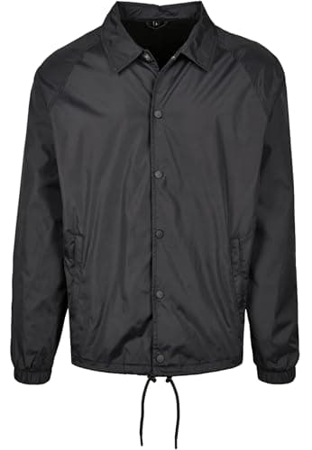 Image of Build Your Brand Men's Coach Jacket, Black, M