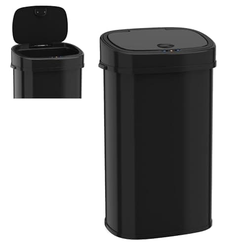 Image of COSTWAY 58L/68L Automatic Kitchen Bin, Dual-Zone Touchless Infrared Motion Sensor Waste Bin with Soft Closure Lid, Anti-Fingerprint Smart Garbage Trash Can for Home Bathroom (58L)