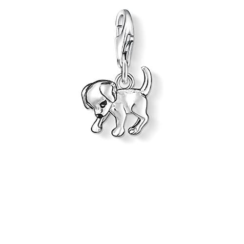 Image of Thomas Sabo women charm pendant dog puppy charm club 925 sterling silver, 1cm, 0885-007-12