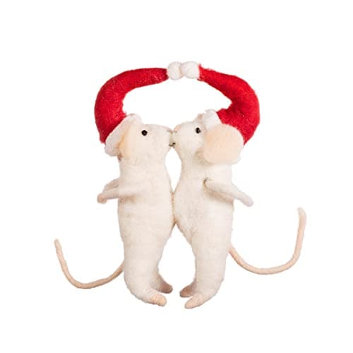 Image of Sass & Belle Kissing Mice Felt Decoration
