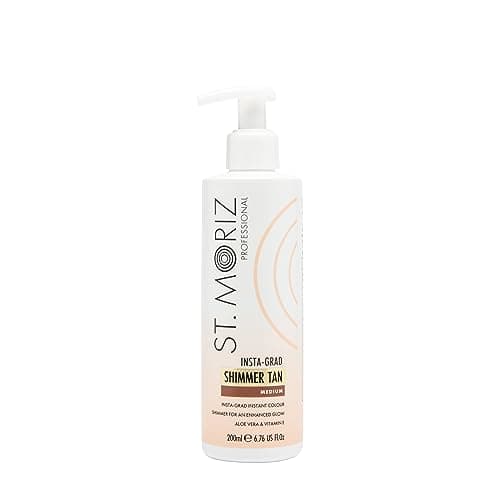 Image of St Moriz Professional Insta-Grad Shimmer Tan | Illuminating & Bronzing Instant Fake Tan Body Lotion with Added Shimmer to Highlight & Enhance Your Glow | With Aloe Vera & Vitamin E | Vegan | 200ml