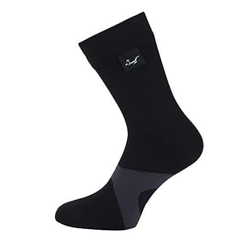 Image of OTTERSHELL Waterproof Breathable Socks for Men and Women Unisex Running Cycling Hiking Walking Golf Warm Windproof Moisture Control Comfortable Durable (UK, Numeric, 6, 8, Regular, Short, Black)