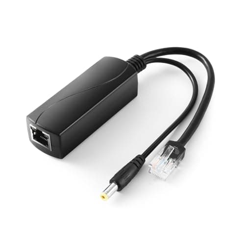 Image of REVODATA 2.5G PoE Splitter 24V/1A, DC 5.5 * 2.1mm Plug, 48V PoE to DC 24V/1A 24W Output, 2.5Gbps Ethernet Comply IEEE802.3af/at, Plug and Play for IP Camera, Smart Home(PS5724TG)