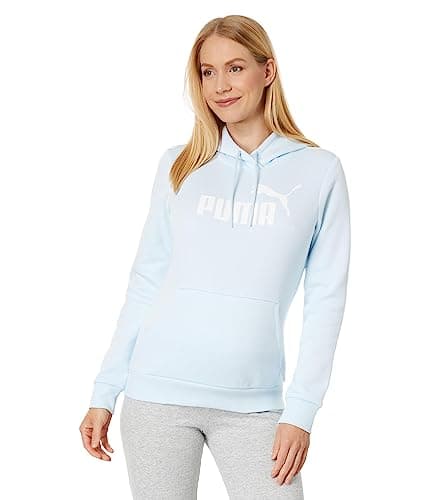 Image of PUMA Essentials Logo Fleece Hoodie, Icy Blue, L