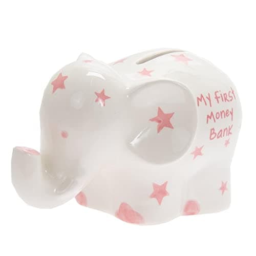 Image of Lesser & Pavey My First Elephant Bank Pink For Savings | Lovely Money Box For Money Saving Challenge | Money Tin or Money Saving Box For Adults | Ideal Money Safe & Piggy Bank For Kids