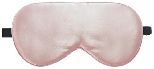 Image of LaCourse 100% Grade 6A Mulberry Silk Sleep Eye Mask for Sleeping - Dual-Sided Natural Silk, Adjustable Strap, Breathable & Ultra-Soft, Gentle on Skin, Pink
