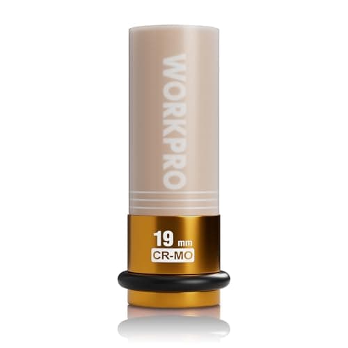 Image of WORKPRO 1/2" Drive Impact Lug Nut Socket, 19 mm Protective Wheel Nut Socket, Cr-Mo Steel Non-Marring Lug Nut Wheel Sockets for Car Repair