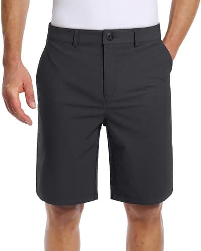 Image of TACVASEN Men's Shorts Golf Shorts Mens Quick Dry Golf Shorts for Men Dress Shorts Casual Work Shorts for Men Casual Summer Black,36
