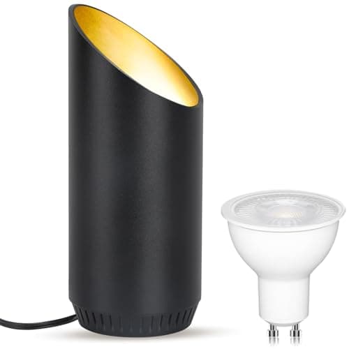 Image of HUAEU LED Floor Uplighter & Spot Lights Indoor with Warm White 3000K, Indoor Uplight Spot for Living Room, Table Lamps & Uplighters for Living Room (1 Pack Black)