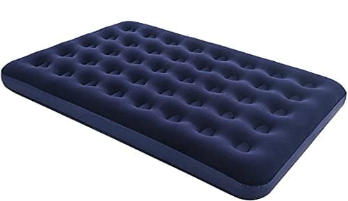 Image of Elex Flocked Air Bed Waterproof Indoor Outdoor Rapid Inflate Deflate Airbed Mattress with Comfortable Soft Sleeping Surface for Camping Festivals or Overnight Guests (Double)