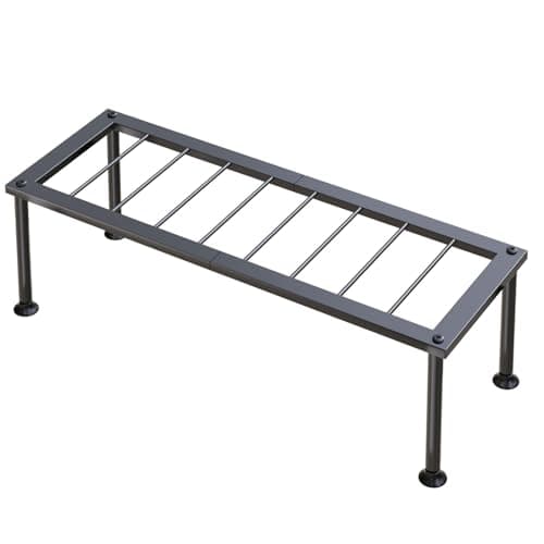 Image of Josmimic 1 Tier Plant Stand: Ladder Plant Holder - Metal Flower Pot Stand - Heavy Duty Flower Rack for Living Room Patio Garden Corner Balcony and Courtyard