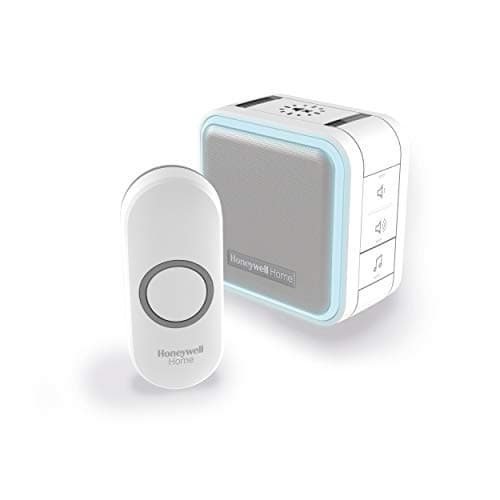 Image of Honeywell Home DC515N Series 5 Compact, Portable, Wireless LED Doorbell Chime with Push Button (White)