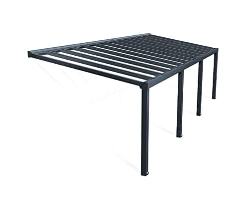Image of Canopia by Palram Veranda Pergola 3.4x9.5cm Patio Cover Polycarbonate Roof Stockholm Grey Clear