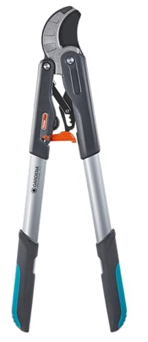 Image of Gardena Comfort Ratchet Lopper SmartCut: Pruning shears with Anvil cutting principle, max. branch Ø 45 mm, 59 cm length, 4-stage ratchet mechanism, ergonomic handles, precision blades (8773-20)