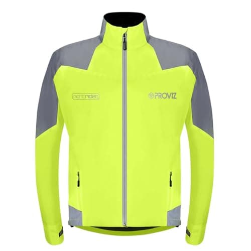 Image of Proviz Nightrider Men's Water Proof Cycling Jacket - Yellow, Large
