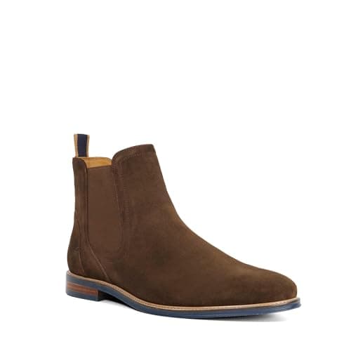 Image of Dune London Mens MCKINLEY Formal Leather Chelsea Boots Size UK 9 Suede
