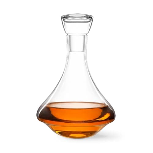 Image of Final Touch Revolve Spinning & Rotating Spirits Decanter - Swirling Motion, Anti-Tip Design, Lead-Free Crystal, Ideal for Gin, Rum, Whiskey & More, 750 ml (25 oz) (LFG6100)