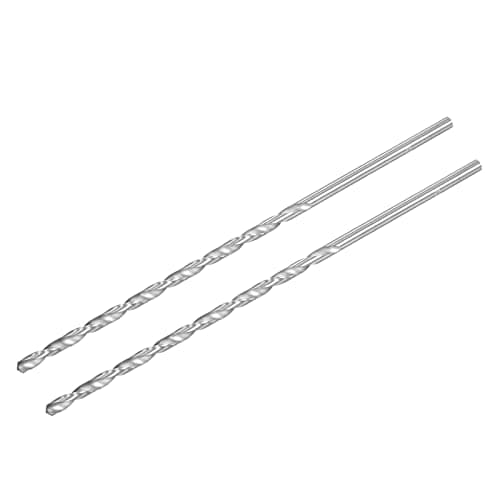 Image of sourcing map HSS(High Speed Steel) Extra Long Twist Drill Bits, 4mm Drill Diameter 160mm Length for Hardened Metal Woodwork Plastic Aluminum Alloy 2 Pcs