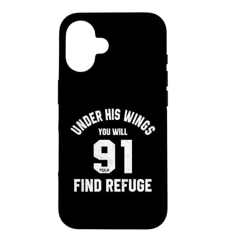 Image of Psalm 91 Under His Wings Find Refuge Christian Bible Verse Case for iPhone 16