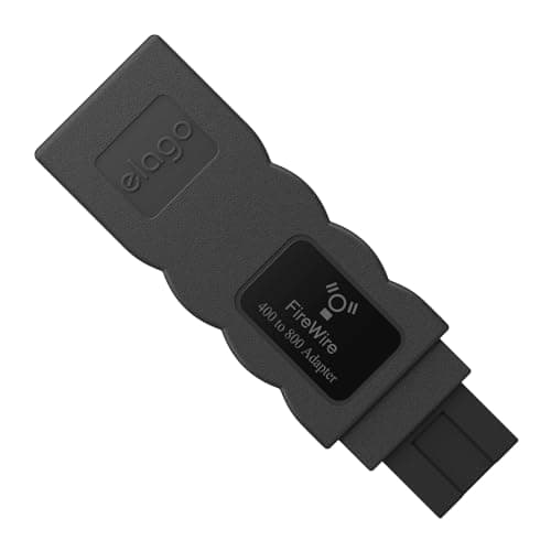 Image of elago FireWire 400 to 800 Adapter Compatible with Mac Pro, MacBook Pro, Mac Mini, iMac and All Other Computers - Black