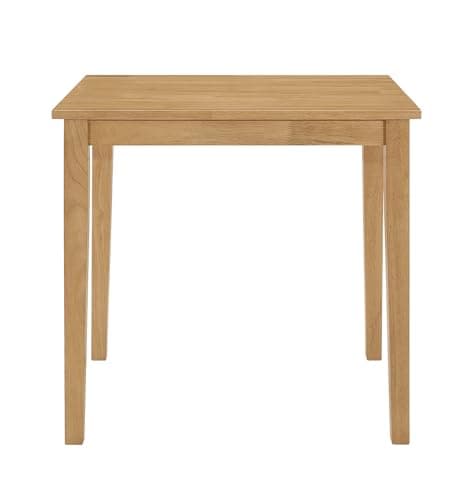 Image of Hallowood Furniture Ledbury Small Rectangular Light Oak Kitchen Table, Wooden & Space-Saving Dining Table for Home, Kitchen, Offices, Apartments and Cafe (80cm)