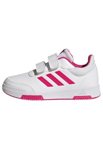 Image of adidas Unisex Kids Tensaur Hook and Loop Shoes, Cloud White/Magenta/Core Black, 1 UK