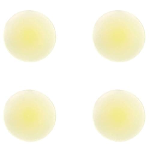 Image of 4 PCS Yellow Acrylic Cup Coasters,9.8cm Round Acrylic Coasters, Heat Resistant Table Protector For Bar/Cafe/Office