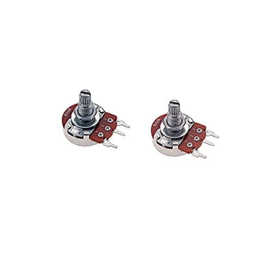 Image of Alnicov 2Pcs B250K ohm 3Pin Linear Single Rotary Potentiometer Pots Shaft 18mm,Volume Control Potentiometer for Guitar Parts