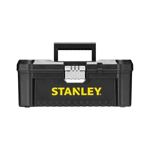 Image of Stanley STST1-75515 Low Essential Tool Box, Black/Yellow, 12.5-Inch