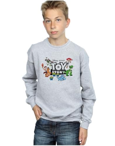 Image of Disney Boys Toy Story Group Logo Sweatshirt Sport Grey 7-8 Years
