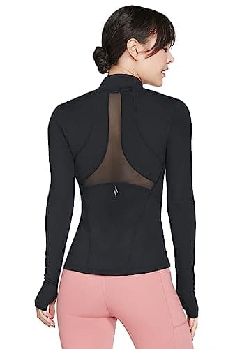 Image of Skechers Womens Go Flex Mesh Jacket Ladies Lightweight Black 8