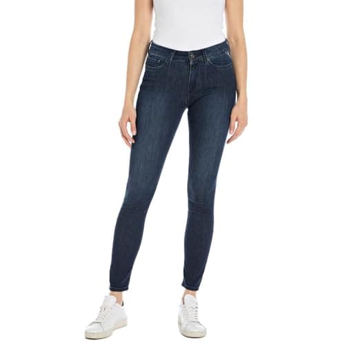 Image of Replay women's jeans with power stretch, blue (Dark Blue 007), 28W / 30L