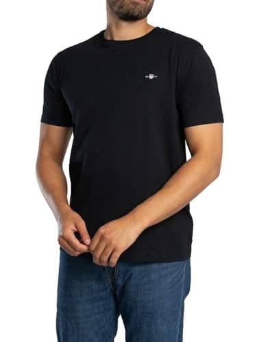 Image of GANT Printed Archive Shield T-Shirt, Black, L
