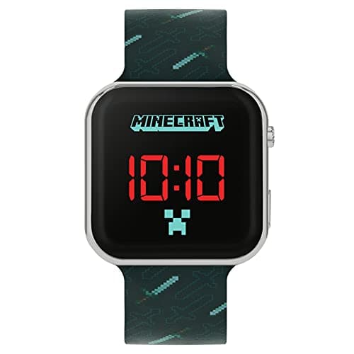 Image of Minecraft Kids Black Strap LED Watch MIN4097