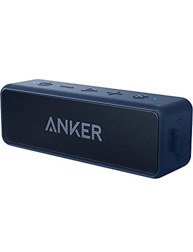 Image of Anker Soundcore 2 Portable Bluetooth Speaker with 12W Stereo Sound, BassUp, IPX7 Waterproof, 24-Hour Playtime, Wireless Stereo Pairing, Speaker for Home, Outdoors, Travel (Navy Blue)