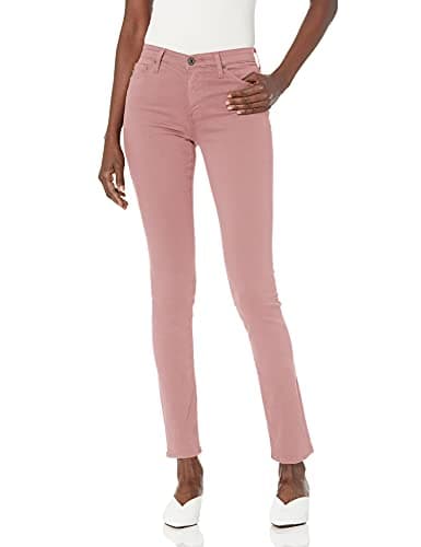 Image of AG Adriano Goldschmied Women's Prima MID-Rise Cigarette Leg Skinny FIT Pant Casual, Autumn Rose, 24