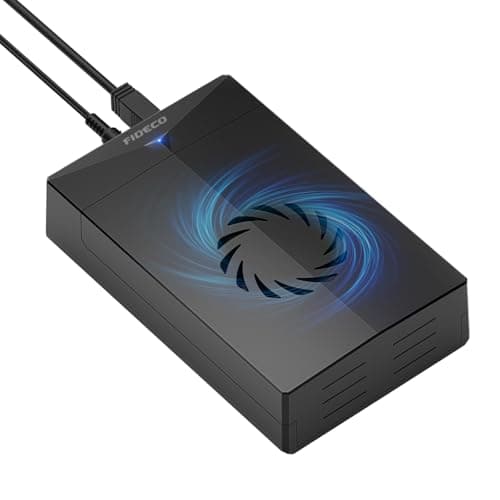 Image of FIDECO Hard Drive Enclosure, USB 3.0 to SATA Hard Drive Docking Station with Cooling Fan, HDD Enclosure for 2.5 or 3.5 inch SATA hard drive, Support UASP, Ultimate Heat Dissipation